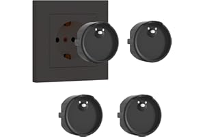 LLMtn 4 Stück Silikondose dekorative Abdeckung Staubschutzhülle für F-Typ-Steckdosen, Steckdos Dekorabdeckungen, Staubschutzabdeckungen, Schutzvorricht (4 Schwarz)