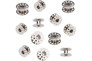 DAQIEPIN Lot de 20 Bobine en métal avec étui pour machine à coudre domestique standard Brother Singer Bernina Pfaff Elna Babylock Kenmore Juki
