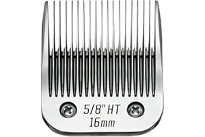 BESTBOMG 5/8HT - Cuchilla de repuesto para aseo de perros, compatible con las series Heiniger/Moser Max45/Andis/Oster A5 para perros, tamaño 5/8" (16 mm)