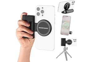 NEEWER Basics Magnetischer Smartphone Grip, Handy Kameragriff mit Fernauslöser, nur kompatibel mit MagSafe iPhone, 18W Magnet Laden, 5000mAh wiederaufladbar für Selfie Stativ Videoaufnahmen, WS-25001