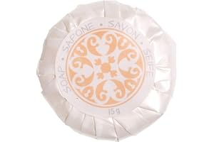 Leone srl 100 pz Saponette monouso hotel 15 gr rotonda, linea cortesia per albergo e B&B, Mini saponetta corpo