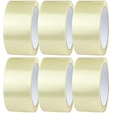 Crimson Starfish 6 Rolls | Clear Adhesive Tape for Packages, Boxes, Cartons, Postage, Moving - Clear Packaging Seal 48mm x 66