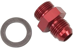 Edelbrock 8087 blau eloxiertes Aluminium Vergasereinlassverschraubung