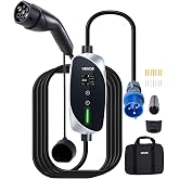 VEVOR Charger for Electric Vehicle Type 2 Single Phase 7.4 kW 32 A, EV Wall Charger with 6 m Cable, Charging Point with CEE32
