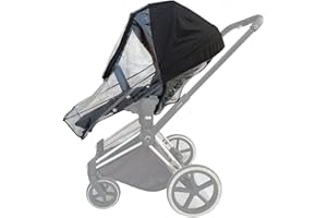 Brogtorl Housse de pluie pour poussettes compatible avec les poussettes Cybex Priam & Mios et Balios, Accessoires pour poussettes Housse de pluie pour grandes fenêtres en EVA transparent
