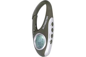 VIAGASAFAMIDO Baromètre Altimètre Boussole Baromètre Numérique LCD Altimètre Thermomètre Moniteur D'altitude Métrique pour Escalade Camping Sports de Plein Air