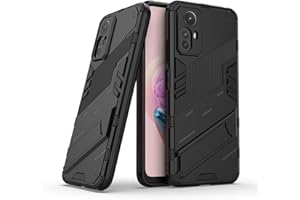 UPLAI Funda para Xiaomi Redmi Note 12S 4G, Ultra Delgado Antigolpes Armadura Carcasa con Soporte Oculto, Duro PC + Suave TPU Duradero Estuche Caso.Negro