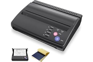 BIOMASER® Stampante Stencil Tattoo Machine per Tatuaggi Disegno. Stampante Termica per Copiatrice di Tatuaggi con 20 Fogli di Trasferimento