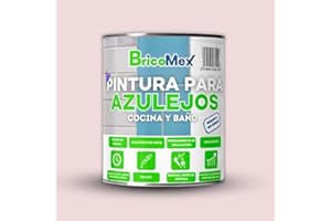 BRICOMEX Pintura para Azulejos con Acabado Brillante, Durabilidad, Económica, Fácil Aplicación, Resistente al Agua (750 ML, ROSA SUAVE)