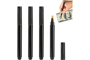 MANTOTO Stylo Détecteur De Faux Billets 4 Pcs, Stylo Faux Billets, Euros Stylo Verificateur De Billet De Banque, stylo Vérificateur de billets pour euros, dollars, livres, principales devises internationales