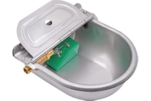 MASXIRCH Automatic Dog Waterer, Upgraded Livestock Water Bowl with 1/2 Inch Adjustable Brass Float Valve, Animal Water Trough for Horse Cattle Goat Sheep Pig