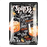Nostalgic-Art Retro sac levha, 20 x 30 cm, Aperol Spritz &ndash; hediye fikri, bar aksesuarı olarak, metal, vintage tasarım, sac le