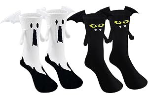 Pipihome 2 pary magnetycznych skarpet do rąk, zabawne skarpety magnetyczne 3D, dla par, para trzymająca się za ręce, skarpety przyjaźni, specjalne prezenty dla kobiet mężczyzn