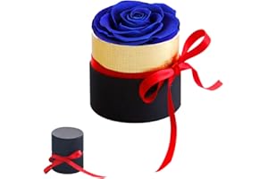 VUSDDY Mini Scatola Regalo Rosa eterna,Blu Rose Stabilizzate Fatte a Mano,Regalo di San Valentino,Rosa Eterna,Fiore Mai Appassito,Rossa Ragazze Regali di nozze,Anniversario,Regali Romantici,regalo per lei