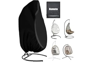NAMOTU Egg Hanging Chair Cover, Waterproof 115 * 190cm 210D Oxford Fabric Heavy Duty Veranda Patio Cocoon Chair Garden Furniture Protective Cover Water and UV Resistant