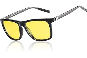 DUCO Polarized Night Vision Glasses for Men and Women Yellow Safety Driving Glasses with UV Protection and Anti Glare 3029