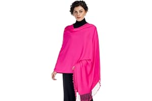 ALLEN & MATE Handcrafted Soft Pashmina Shawl Scarf Wrap Stole for Women in Solid Colors