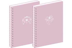 MGGAO 2 Pack di quaderni a spirale, quaderni estetici A4 per donne, quaderno a righe, 160 pagine, regali per l'ufficio e la scuola