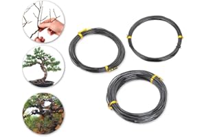 ds. distinctive style 3 PiecesDS 10m Bonsai Wire Bonsai Training Tools Craft Aluminium Wire - Noir (1.0 mm / 1.5 mm / 2.0 mm, 10m pour Chaque Taille)