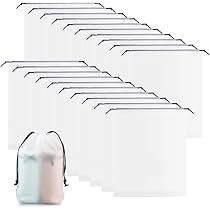 KATIMI 24 Pezzi Sacchetti per Scarpe, 40 x 30 cm Sacchetti Scarpe, Copriscarpe Impermeabili, Sacchetti per Calzature con Coulisse, Sacchetti per Scarpe Antipolvere per Viaggi e Uso Quotidiano