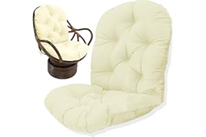 JIcloun Fauteuil en Rotin Pivotant Coussin pour Fauteuil À Bascule Intérieur Rocker Coussin Pivotant Pad de Remplacement pour Fauteuil Durable Doux Coussin,A12