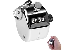 YUGUOLAN Reihenzähler Stricken, Handzähler Klicker, Maschenzähler Stricken, Handzähler Zähler, Metall Zähler Klicker Counter, Für Personenzähler, Coaching, Golf Und Reihenzähler