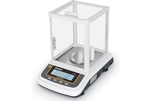 GOYOJO Bilancia di Precisione 0.001g, Bilancia di Analisi Elettronica Dotata di Protezione Antivento Ideale per l'industria, la Cucina, Gli Alimenti, la Pesatura e il Conteggio di Gioielli, 500 g x 0,001 g