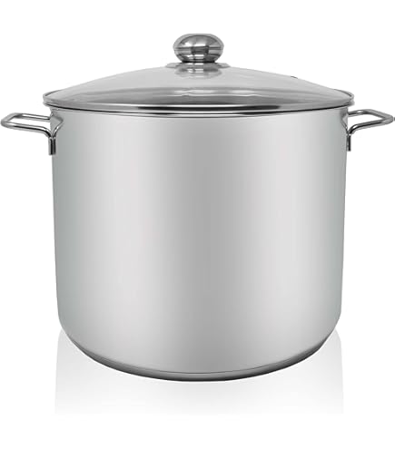 KADAX Kookpan, groentepan, hoge soeppan zonder deksel, pan met ergonomische handgrepen, patroon, stalen email, voor alle warmtebronnen, ook inductie, vleespan, stabiel (18 cm, 3,4 l, paprikapatroon