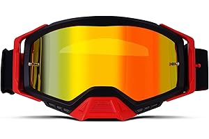 BIBIRE Lunettes de moto,lunettes d'équitation Anti-buée Anti-poussière Pour Activités Extérieures Goggles Lunettes De Protection Pour moto tout-terrain, enduro, VTT, motocross, ATV MX