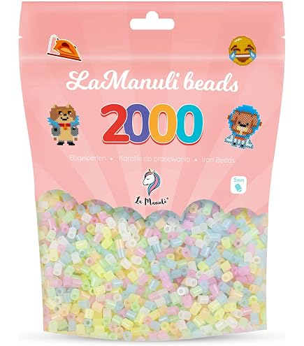 Vaessen Creative - Kit Creativo Con Oltre 10.000 Perline Da Stirare Multicolori, Per Bigiotteria E Decorazioni Fai Da Te Per Bambini