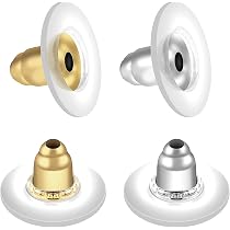 Lot De 100 Fermoirs Pour Boucles D'Oreilles Hameçon - Acier Inoxydable Hypoallergénique, Or Et Argent - 2
