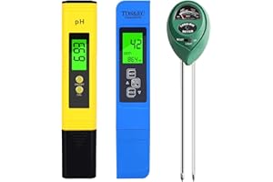EXTENUATING THREADS PH Meter, TDS PPM Meter, Soil PH Tester, PH/EC Digital Kit, 3 Pack
