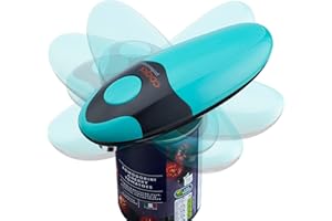 Cooks Professional Electric Can Opener | Automatic Cordless Tin Opener for Arthritic & Arthritis Hands | Hands Free Operation Can Openers | One Touch Design (Teal & Black)