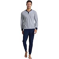 PIGIAMA DONNA IN COTONE CALDO MANICA LUNGA E PANTALONE LUNGO