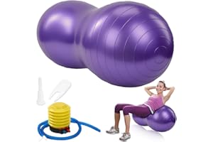 WDKXCN Peanut Ball, 90x45CM Peanut Ball Sensory Kids, Massage Balls with Pump, Exercise Therapy Balls for Yoga, Pilates, Pregnancy, Autism, Core Training Physical Therapy