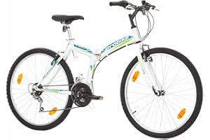 MULTIBRAND DISTRIBUTION Multibrand Probike - Bicicleta plegable de 26 pulgadas, 18 velocidades, para hombre y mujer, adecuada a partir de 160-180 cm (verde-gris)