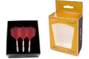 CUESOUL Rost T19 Carbone intégré Arbre de fléchette et Forme de Grande Aile de vol, Lot de 3