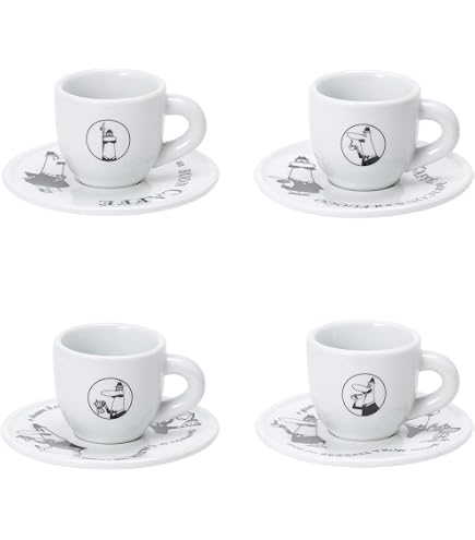 illy art collection 4 tasses café/cappuccino logo 8cm De DIAMÈTRE neuf