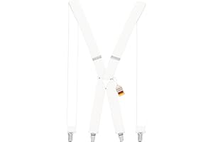 Zukunftsenkel Hosenträger 4 Starke Clips X-Form 3,5cm Breite Herren Damen Skihose Arbeitshose Verstellbar und Elastisch Fasnacht H-Form