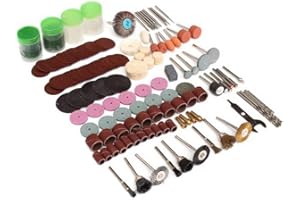 ANCLLO Elektryczny młynek obrotowy zestaw akcesoriów tarczowych tarcza tarcza wiertarka tarcza do szlifowania szlifowania polerowania 161 szt., zestaw do szlifowania elektrycznego