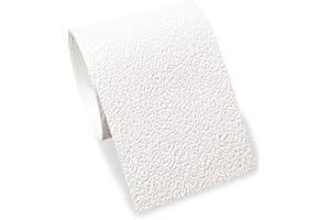 1PEAK Bordüre selbstklebend, 4cm breit & 5m lang, 1 Rolle für die Wand in Wohnzimmer & Schlafzimmer (weiß mit Struktur)