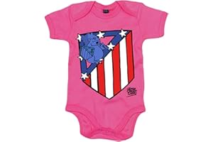 STAMPATS Body bebé Atleti nuevo escudo ilustrado por Jorge Crespo Cano - Rosa, Talla única 12 meses