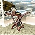 WhiteBeard™ Wooden Standard Foldable Medium Size Dining Table Multi-Purpose-Home Furniture,Office,Living Room,Outdoor,Garden,Balcony,Kitchen,Book Reading,Hotel,Cafe,Wood Folding Dining/Coffee Colour
