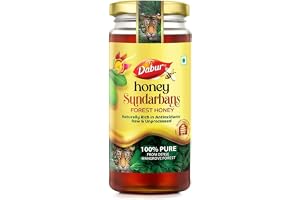 Dabur Sundarban Honey - 500g Forest Honey Naturally Rich in Antioxidants Raw & Unprocessed 100% Pure From Dense Mangrove Forest Aids Digestion Natural Immunity Booster