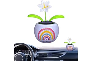 AZNEVER Wackelfigur Blume, Solar Wackelblumen Wackelfigur, Solar Tanzende Blume Solarblume, Auto Armaturenbrett Dekoration Innenraum Zubehör, Wackelfigur Wackelblume Tier Auto Armaturenbrett Ornament Büro