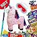 Produktbild Pinata-Set rosa Einhorn, mit Pinata, Keule, Augenmaske und Süßigkeitenfüllung...