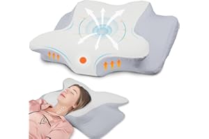 NVKHG Memory Foam Kissen Ergonomisches Nackenkissen Kopfkissen, Memory Foam Pillow Kopfkissen für Seiten, Rücken & Bauchschläfer zur Verbesserung der Schlafqualität,62x41x13/11cm