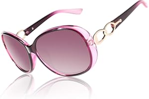 CGID Lunettes de Soleil Femme Polarisées Retro Grand Cadre Designer surdimensionné Protection UV400 MJ85