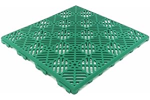 ANTIHUMEDADES Loseta Autoventilada para Suelos (Verde, 30x30x1,5cm) - Colocación en piscinas, duchas de jardín, baños, vestuarios, terrazas