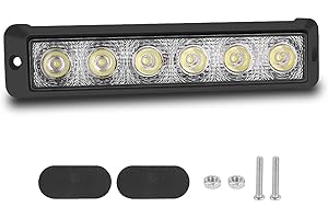 Chelhead 7.5 Inch Slim Led Light Bar with 2160 Lumen 6000K Spotlight 18W Long Range Flush Mounted Backup Lights Compatible with Off Road SUV ATV Car Truck Golf Cart (1PCS)